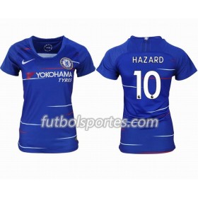 Camisetas Chelsea HAZARD 10 Mujer Primera Equipacion 2018/2019